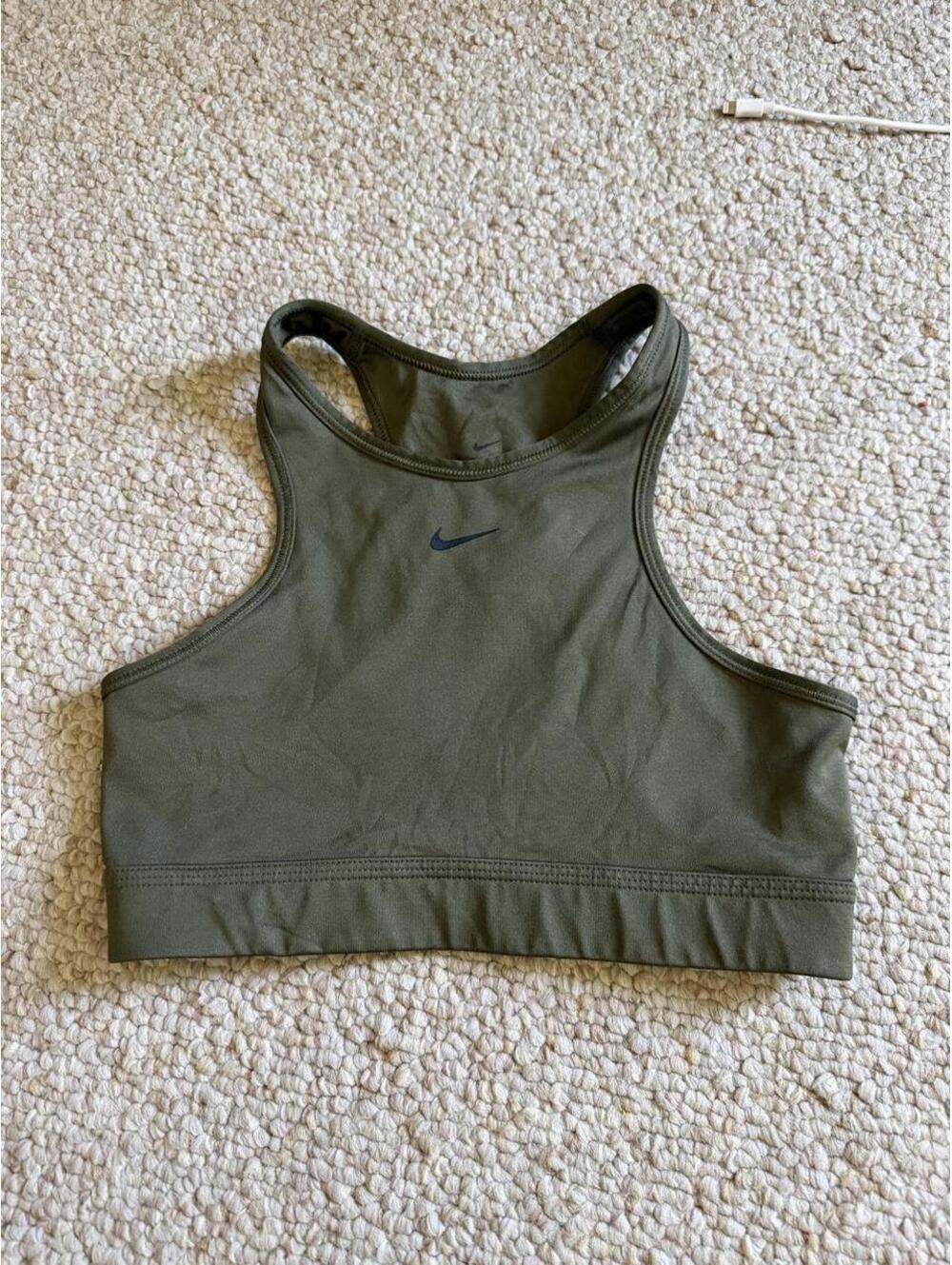 Nike olive green sports bra